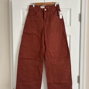 Pilcro Rust Wide-Leg Pants